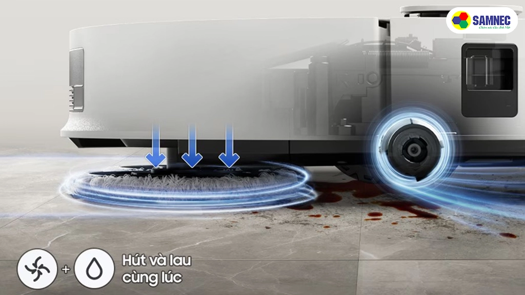Robot hút bụi lau nhà Samsung Bespoke VR7MD96514G/SV - Tính năng vừa hút vừa lau cùng lúc