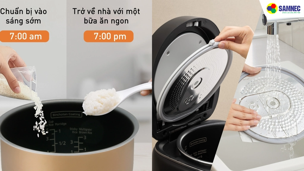 Nồi cơm điện tử 1.8 lít Panasonic SR-DM184KRA- tiện ích