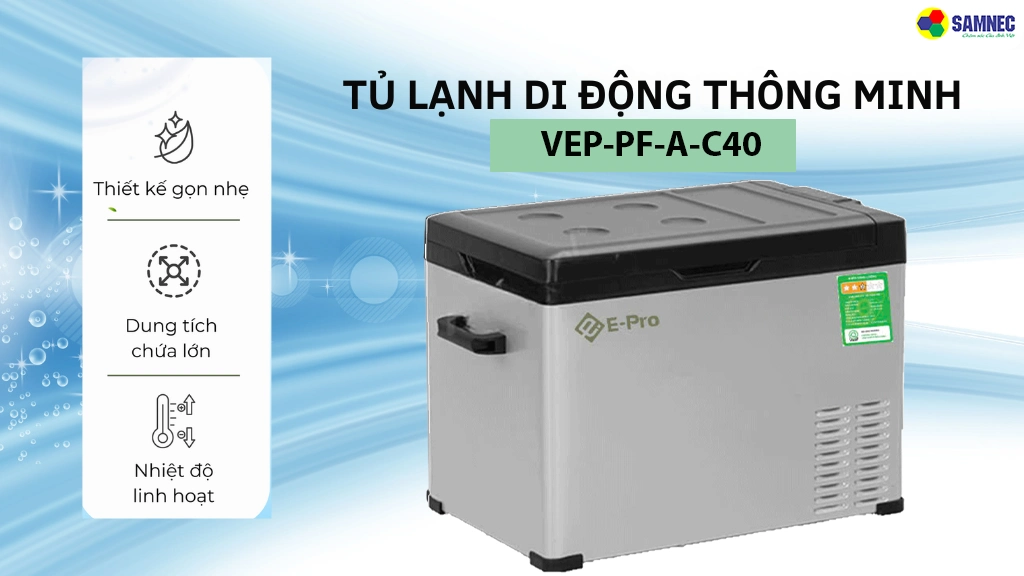 Tủ lạnh di động 40 lít E-Pro VEP-PF-A-C40 - Thiết kế