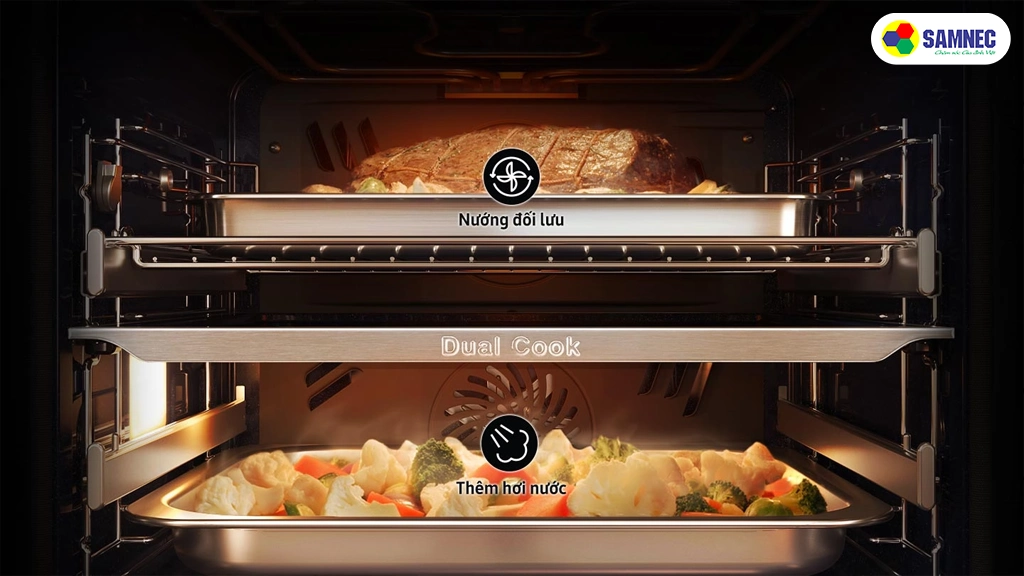 Lò nướng âm Bespoke Samsung 76 lít NV7B6675CAA/SV- Chế độ nướng