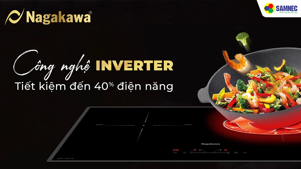Bếp đôi điện từ Nagakawa UltraSlim NK2C21M