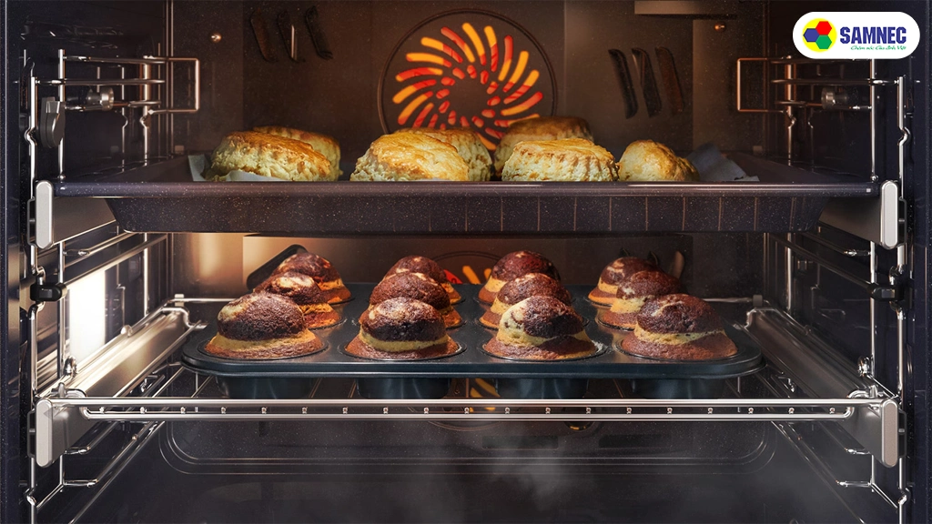 Lò nướng âm Bespoke Samsung 76 lít NV7B6675CAA/SV- Công nghệ nướng