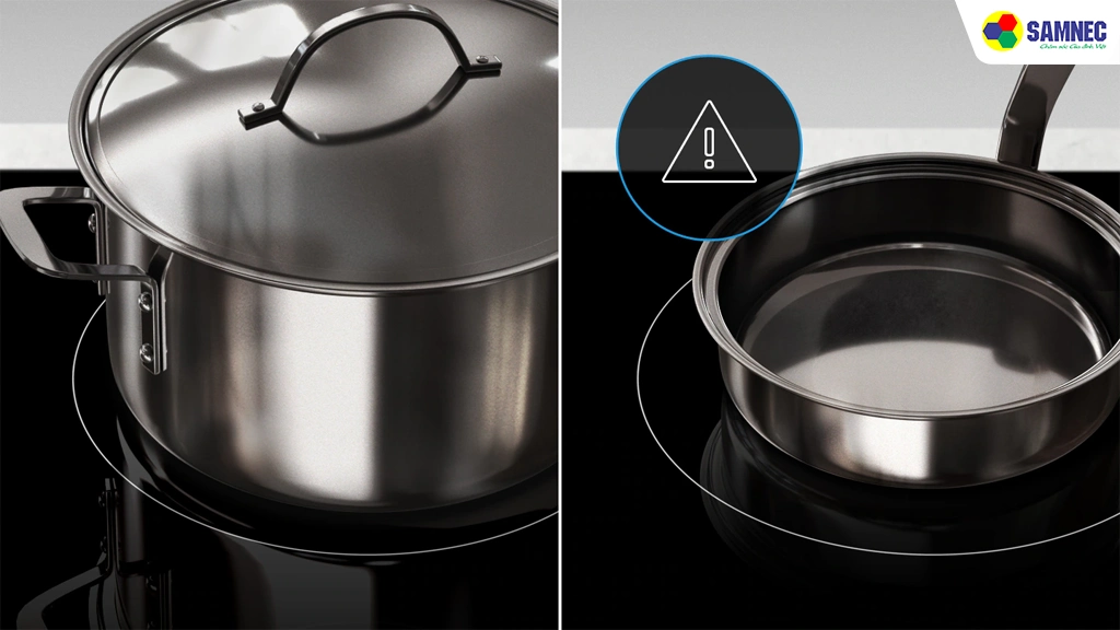 Bếp từ Samsung NZ63B5046FK/SV- Nhận diện nồi chảo