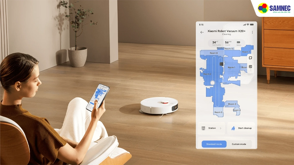 Robot hút bụi lau nhà Xiaomi Robot Vacuum X20+ BHR8124EU- Tiện ích