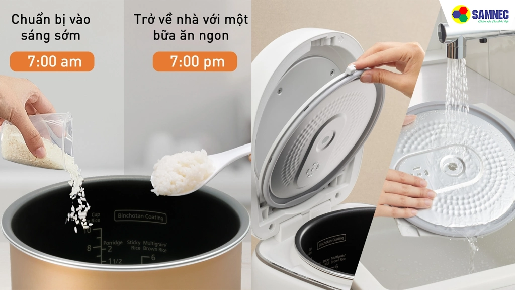 Nồi cơm điện tử 1.8 lít Panasonic SR-DK184WRA- Tiện ích