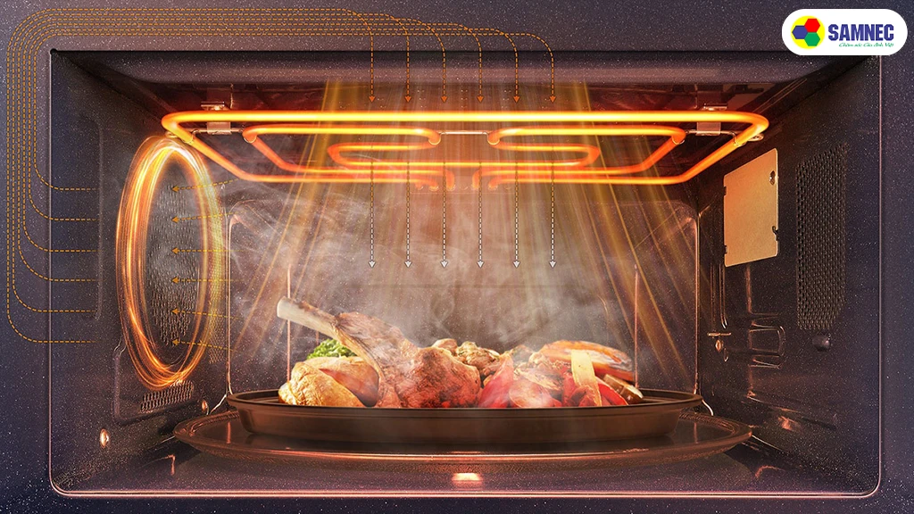 Tiện ích lò vi sóng Samsung  MC35R8088LESV- Công nghệ chiên