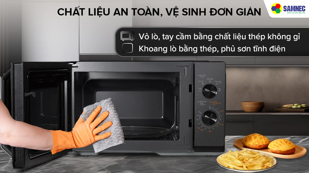 Lò vi sóng 25 lít Toshiba MW3-MM25PE(BK)- Thiết kế