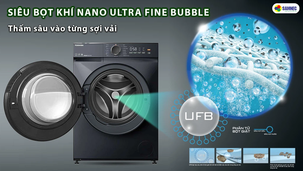 Siêu bọt khí nano Ultra Fine Bubble thấm sâu từng sợi vải
