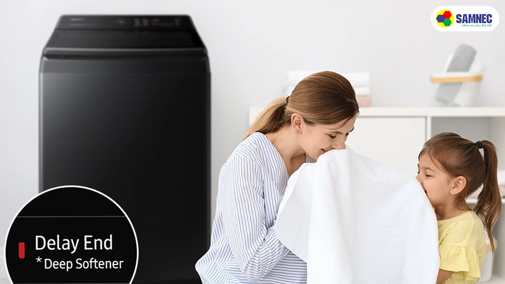 Máy giặt Samsung Ecobubble Inverter 17 kg WA17CG6442BDSV- Công nghệ Deep Softener