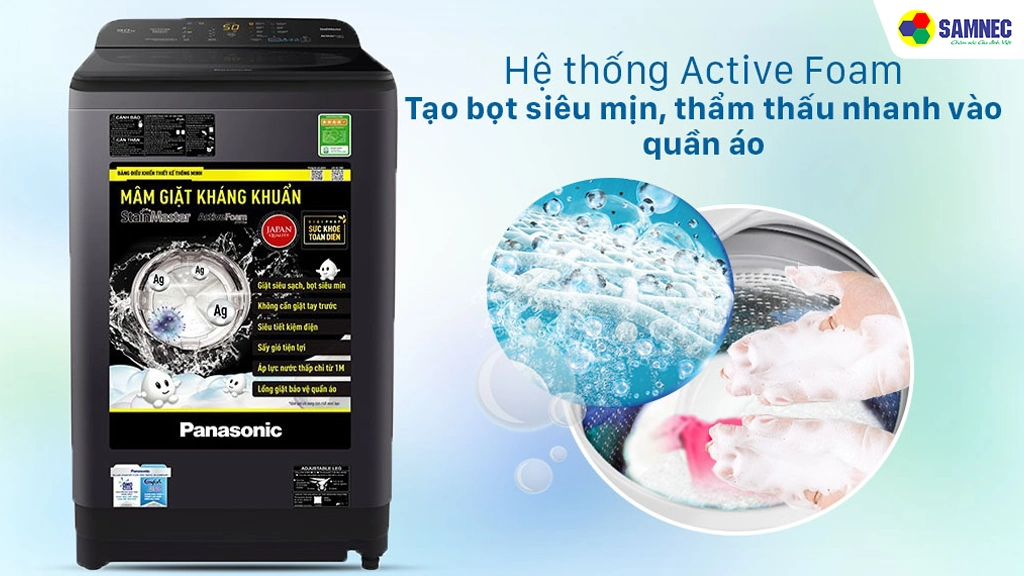 Máy giặt lồng đứng 8.5Kg Panasonic NA-F85A9BRV