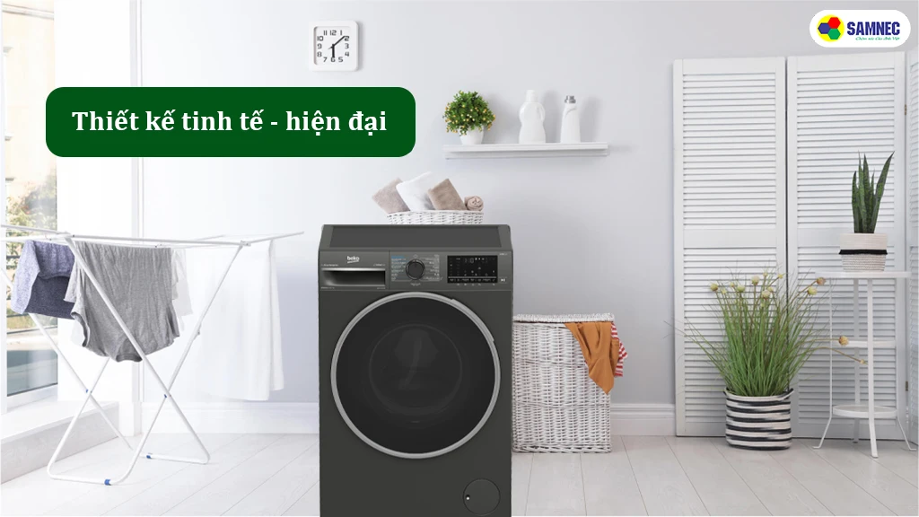 Thiết kế máy giặt sấy beko B3DFT5105472M
