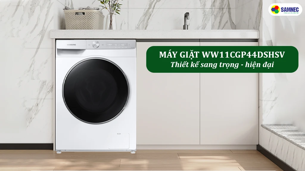 Thiết kế máy giặt WW11CGP44DSHS sang trong, hiện đại