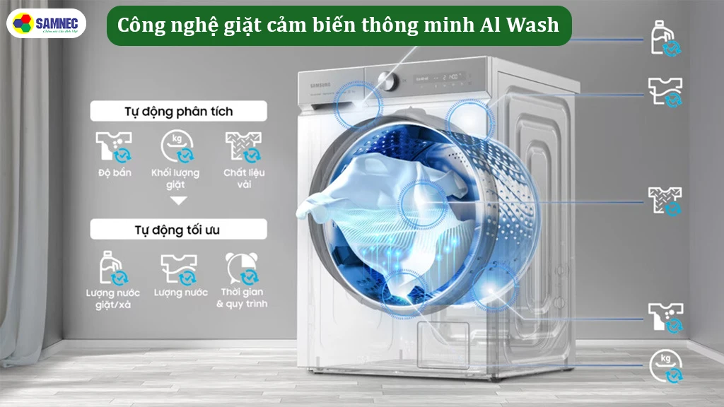 Công nghệ giặt cảm biến thông minh Al wash