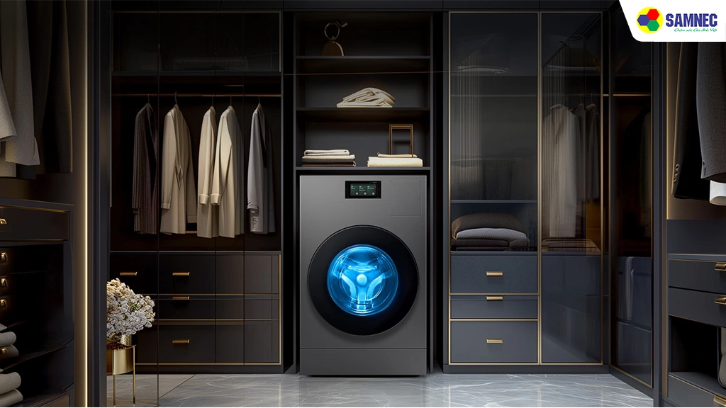 Máy giặt sấy bơm nhiệt Heatpump 25kg giặt 15kg sấy Samsung WD25DB8995BZSV- Thiết kế