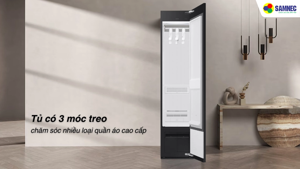 Tủ chăm sóc quần áo thông minh Bespoke AirDresser 3 móc Samsung DF18CB8600ERSV