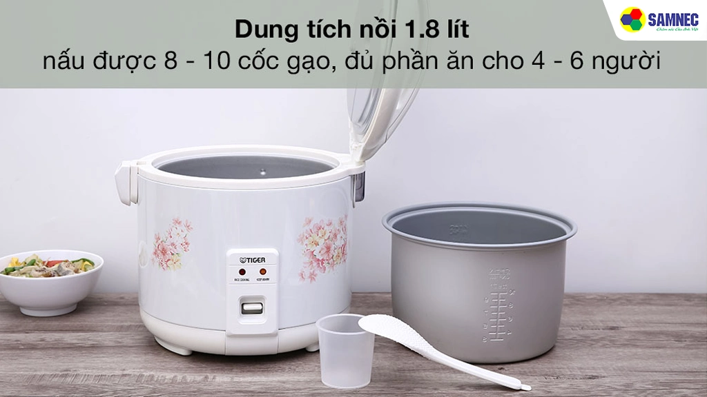 Nồi cơm điện 1.8 lít Tiger JNP-1800-FLZ- Thiết kế