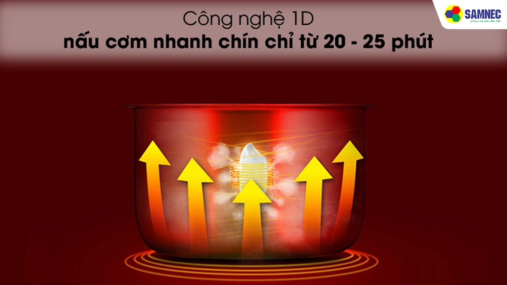 Nồi cơm điện nắp rời 1.8 lít Toshiba RC-18MH1PV(F)- Công nghệ nấu