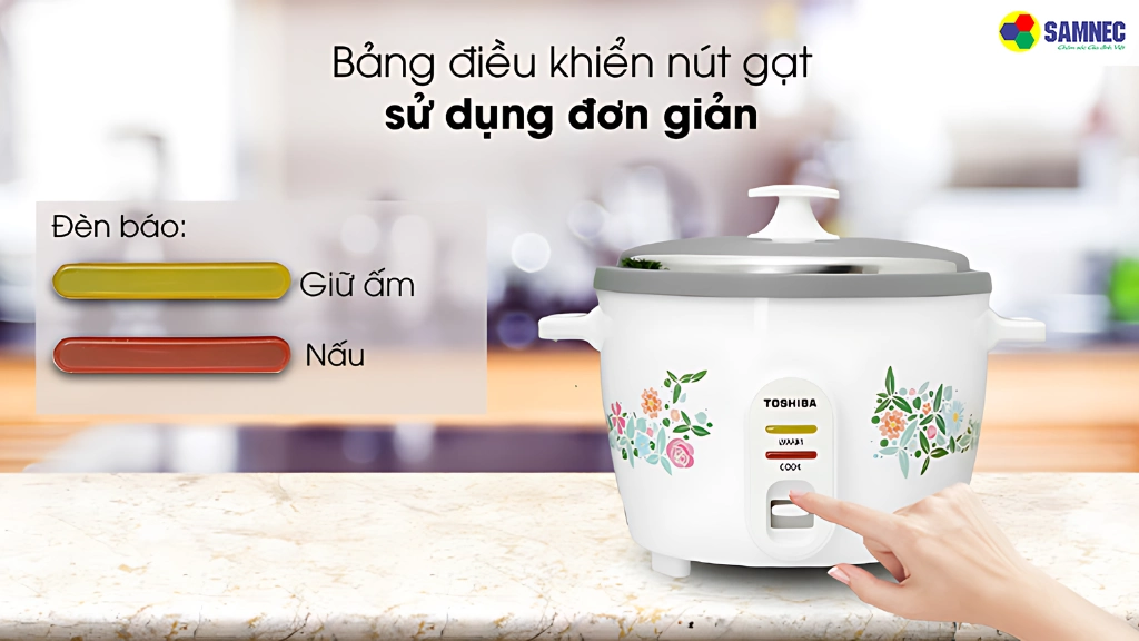 Nồi cơm điện nắp rời 1.8 lít Toshiba RC-18MH1PV(F)- bảng điều khiển