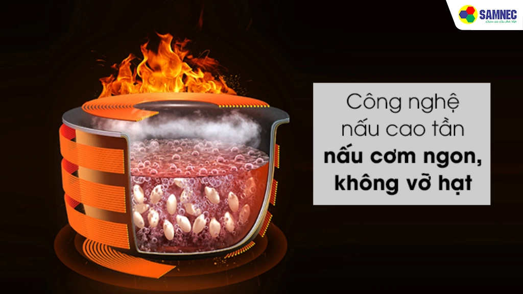 Nồi cơm cao tần Sharp 1,8L KS-IH191V-BK (DMQ) - Công nghệ nấu