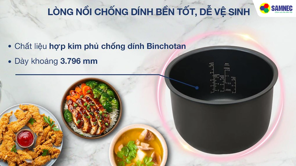 Nồi cơm điện tử 1.8 lít Toshiba RC-18DR4TVN(H)- Tiện ích