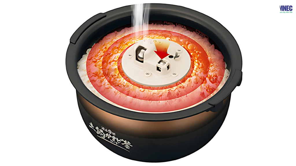 Nồi cơm điện tử cao tần áp suất 1.8 lít Tiger JPC-W18W-KM- Công nghệ nấu