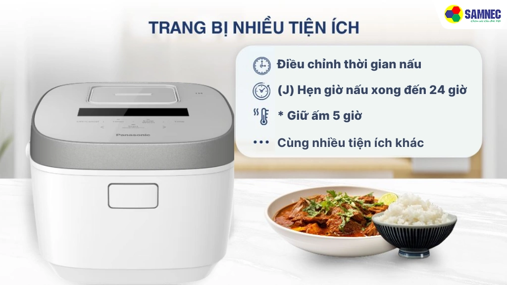 Nồi cơm điện cao tần 1 lít Panasonic SR-HFL103WRA - Tiện ích