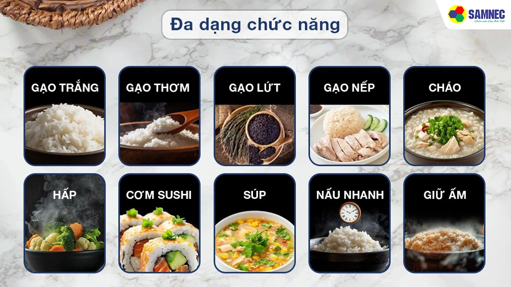 Nồi cơm điện tử 1.8 lít Toshiba RC-18DR4TVN(H)- chức năng nấu