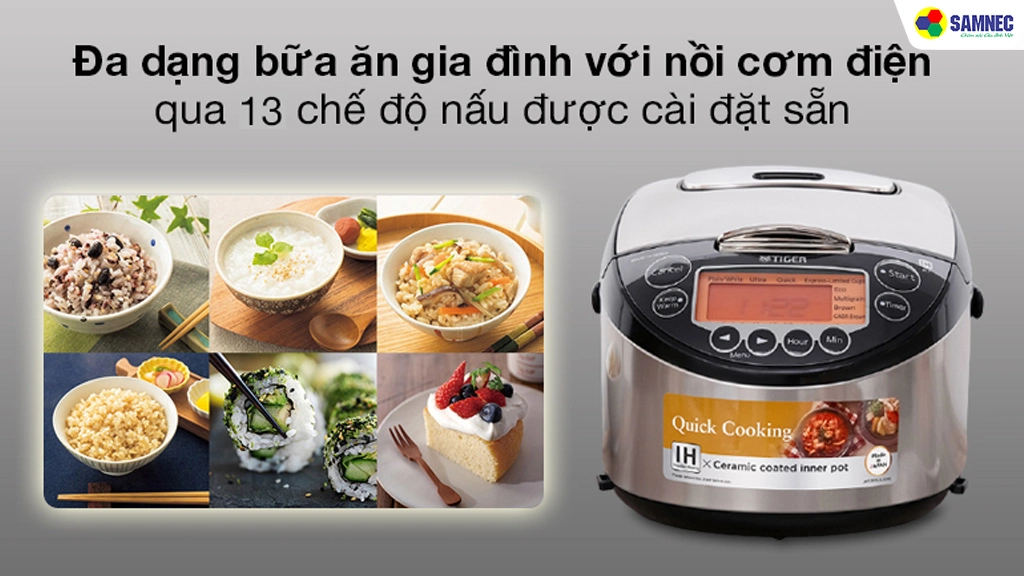 Nồi cơm điện tử cao tần Tiger 1 lít JKT-D10V-SK