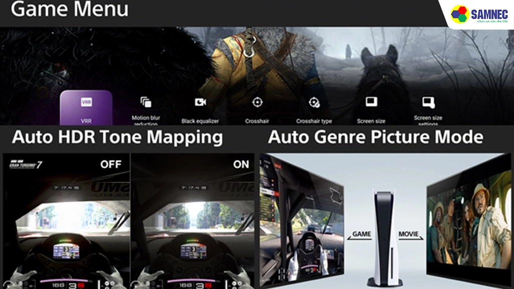 Sony Google TV Mini LED BRAVIA 5 65 inch K-65XR50- Game Menu