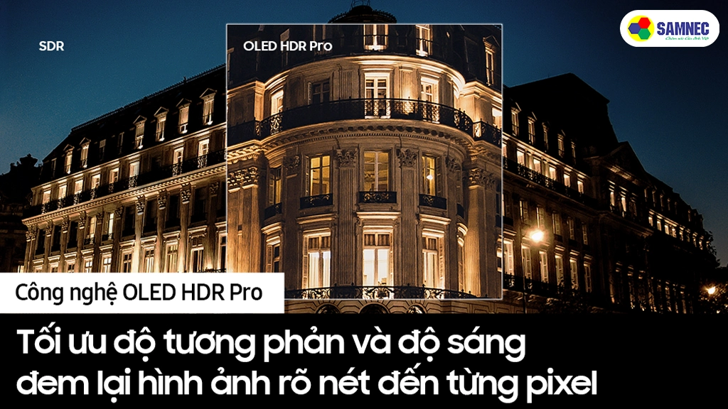 Smart Tivi OLED 4K 77 Inch Samsung QA77S95DAKXXV- Công nghệ hình ảnh OLED HDR+