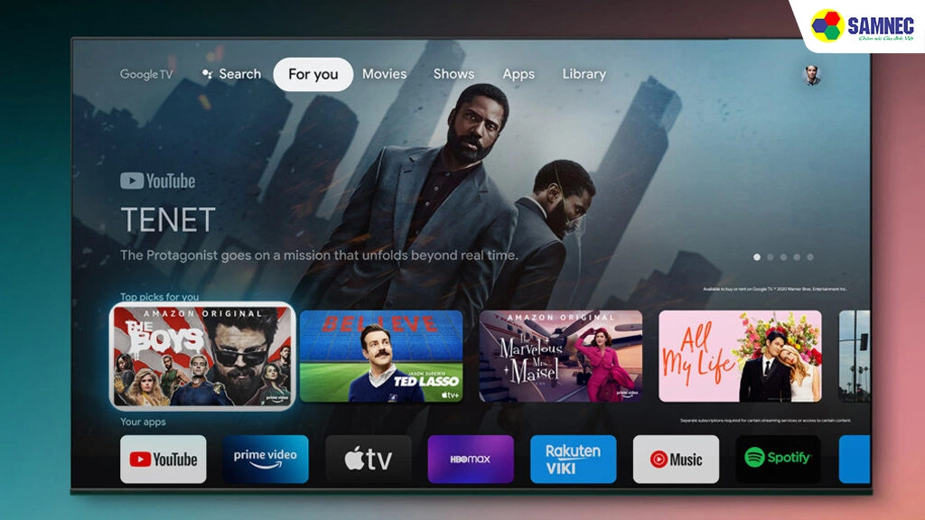 Smart Tivi 4K 75 inch Toshiba 75C350NP- Hệ điều hành