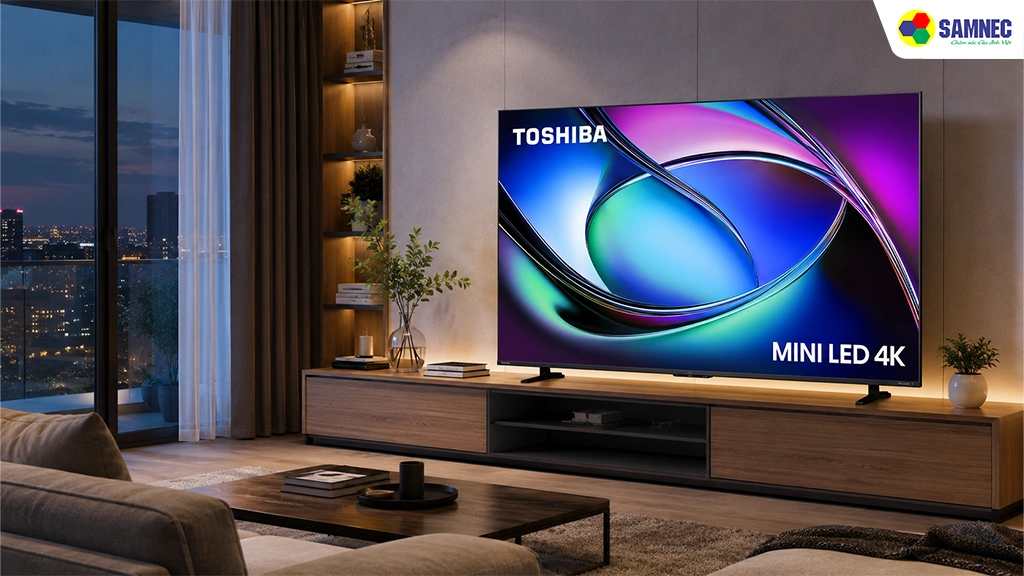 Smart Tivi Mini LED AI 4K 55 inch Toshiba 55Z670RP- Thiết kế
