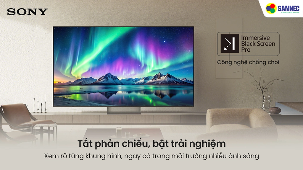 Sony Google TV True RGB BRAVIA 9 II K-85XR90M2- Công nghệ Immersive Black Screen Pro
