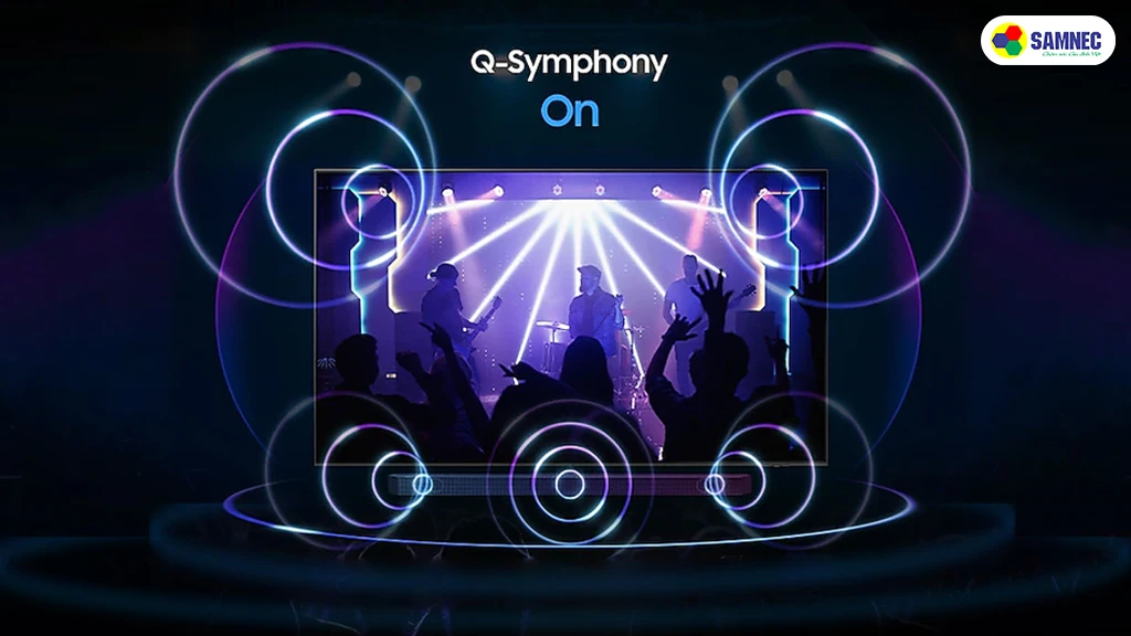 Công nghệ q-symphony kết hợp loa với tivi