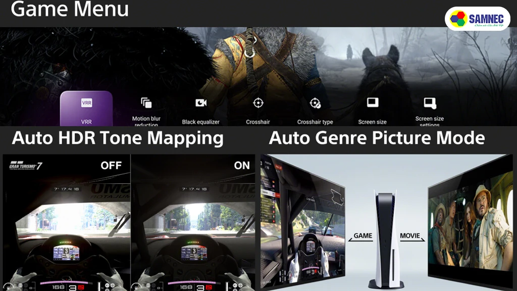 Google Tivi Sony 4K 75 inch K-75S30- tính năng game menu