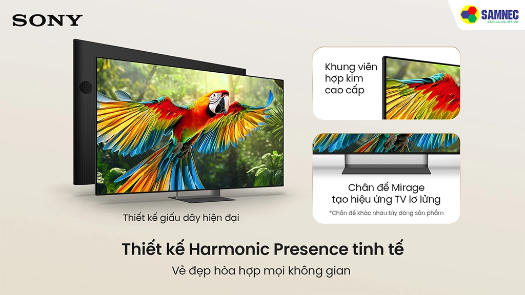 Sony Google TV True RGB BRAVIA 7 II K-55XR70M2- Thiết kế