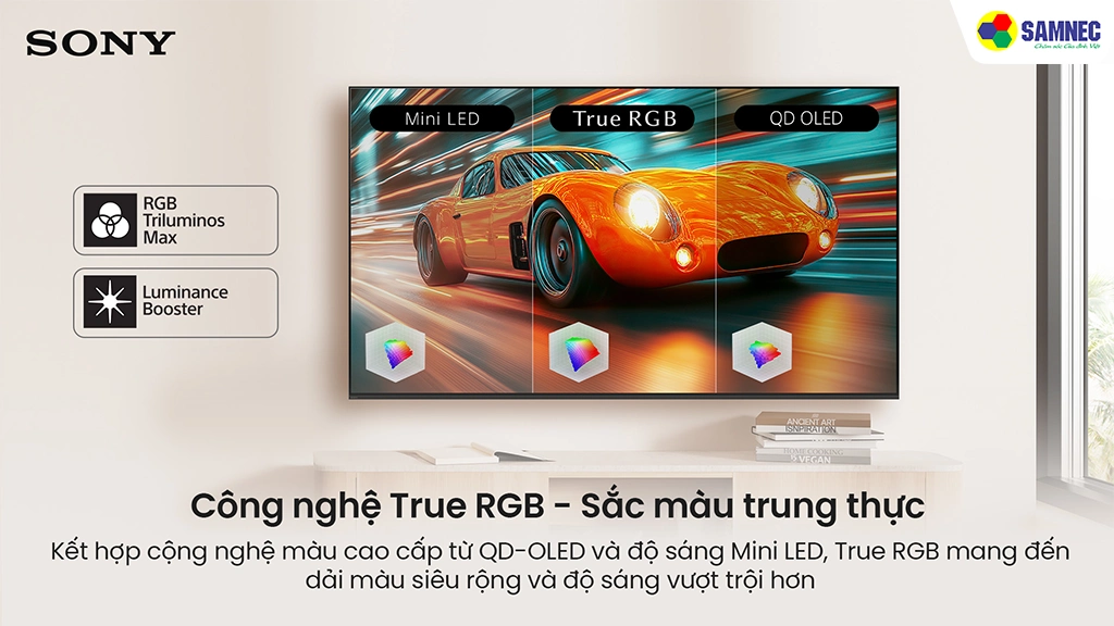 Sony Google TV True RGB BRAVIA 7 II K-65XR70M2- Công nghệ hình ảnh