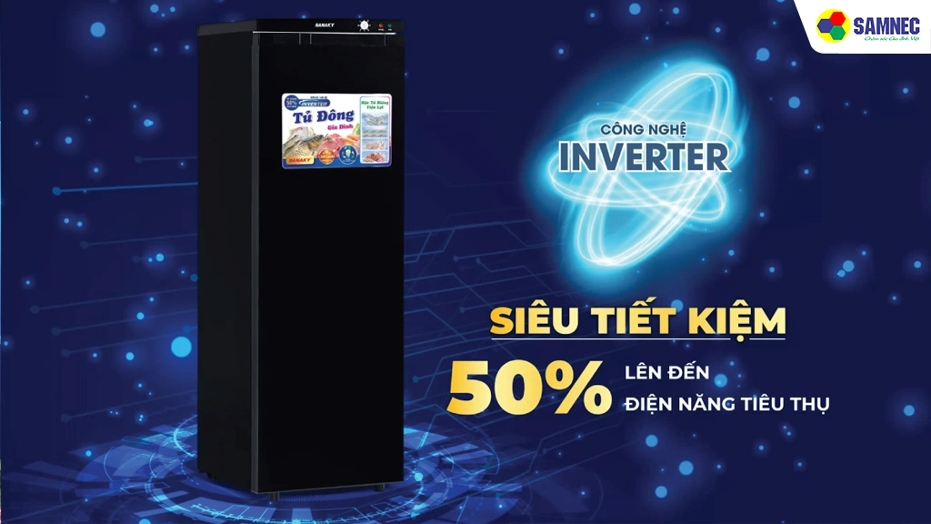 Tủ đông đứng 230 lít Sanaky VH230VD3- Công nghệ tiết kiệm điện