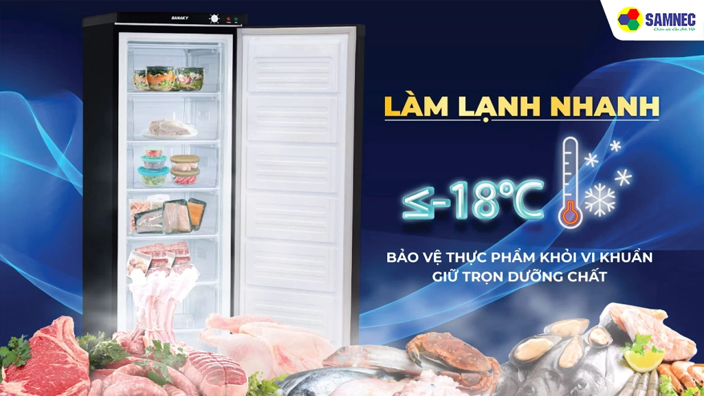 Tủ đông đứng 230 lít Sanaky VH230VD3- Công nghệ làm lạnh