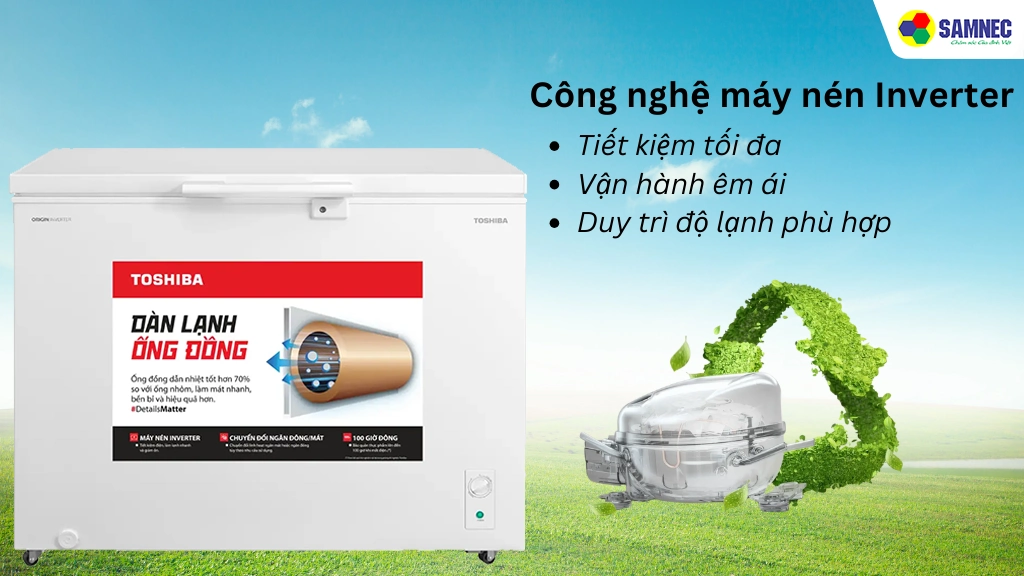 Tủ đông 293 lít Toshiba GR-RC390CM-PMV(01)- Công nghệ tiết kiệm điện
