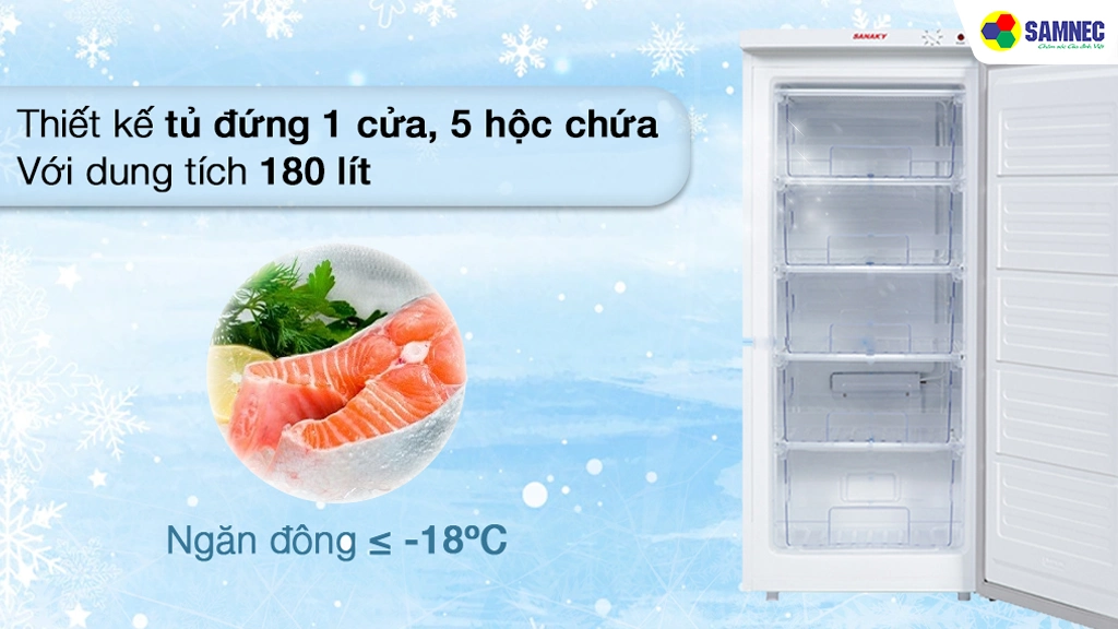 Tủ đông 180 lít Sanaky VH180VD- công nghệ làm lạnh