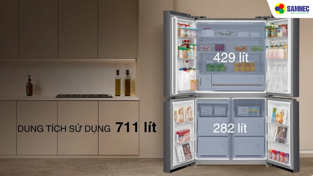 Tủ lạnh Toshiba GR-RF900WI-PMV(06)-MG- Dung tích