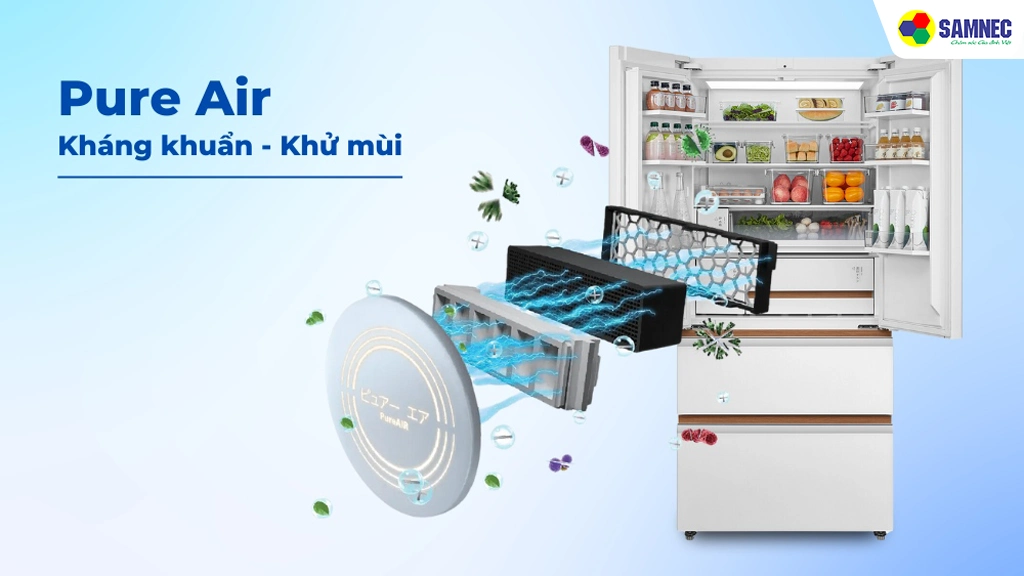 Tủ lạnh Toshiba 533 lít Japandi Multi Door GR-RF690WI-PGV(67)- công nghệ pháng khuẩn