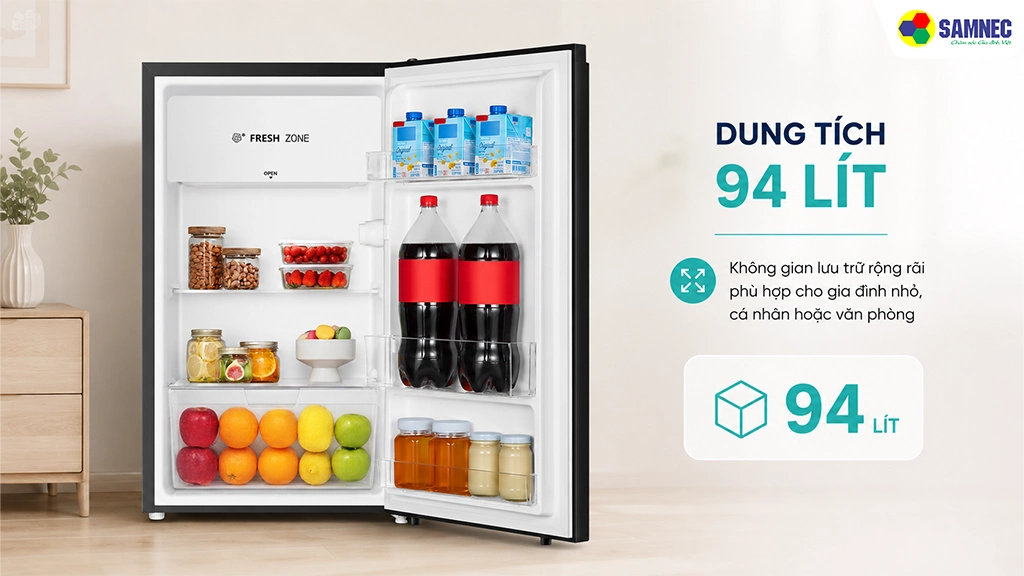 Tủ lạnh 94 lít Hisense HR09DB- Dung tích