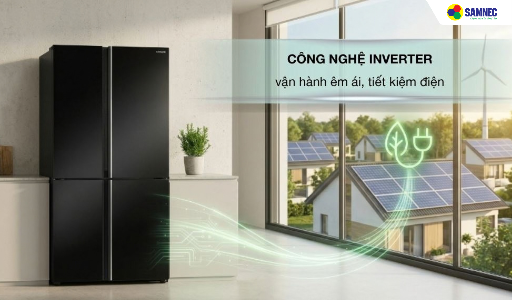 Tủ lạnh inverter 656 lít Hitachi HRSN9713ESUVN- Công nghệ tiết kiệm điện