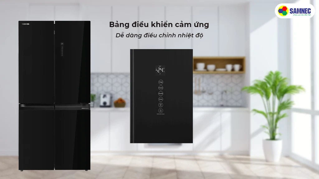 Tủ lạnh Toshiba Inverter 474 lít Multi Door GR-RF611WI-PGV(22)-XK- tiện ích bảng điều khiển