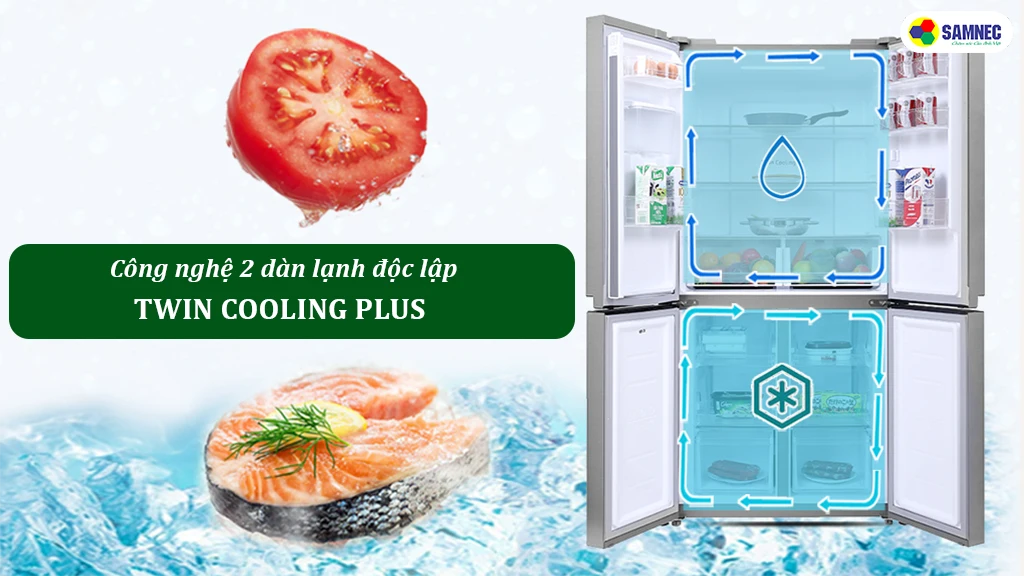 Công nghệ làm lạnh - 2 dàn lạnh độc lập Twin cooling plus