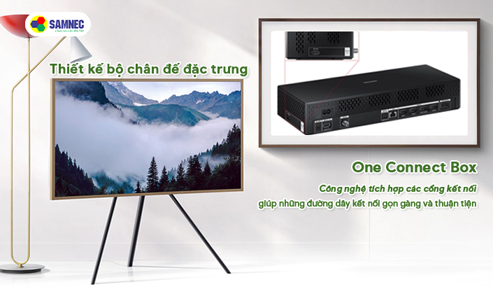 One Connect Box tích hợp cổng kết nối đi kèm Tivi Samsung The Frame
