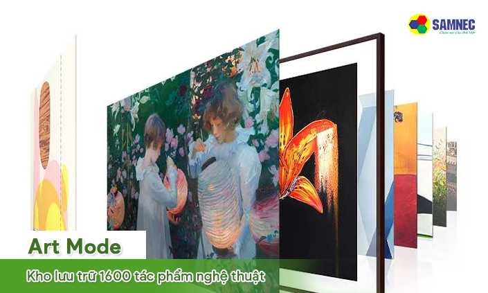 Chế độ Art Mode với 2100 tác phẩm nghệ thuật đặc sắc