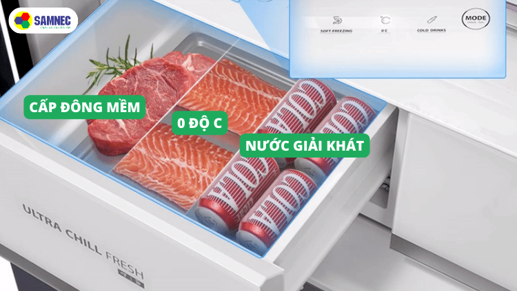 Công nghệ ngăn đông mềm Ultra-Chill Fresh của tủ lạnh thông minh Toshiba GR-RF670WI-PGV(A9)-BG